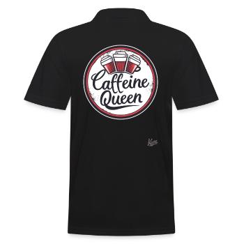 Caffeine Coffee Queen - Men's Polo Shirt - black - Back - Kai (181cm)