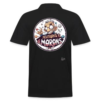 Verrückter Wissenschaft-Nerd Neutronen und Trottel - Männer Poloshirt - Schwarz - Hinten - Kai (181cm)
