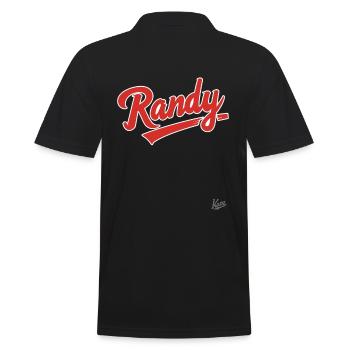 Der Name ist Randy - Männer Poloshirt - Schwarz - Hinten - Kai (181cm)