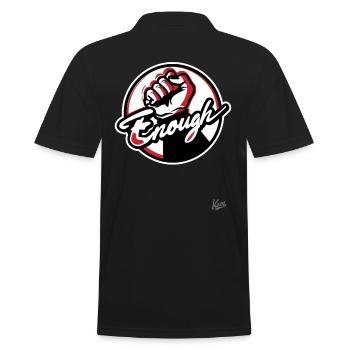Fist in the air, enough is enough - Men's Polo Shirt - black - Back - Kai (181cm)