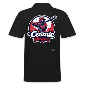 Équipe de baseball ninja cosmique - Polo Homme - noir - Dos - Kai (181cm)
