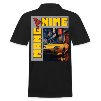 Manga Anime JDM 90s Street Racing Car - Men's Polo Shirt - black - Back - Kai (181cm)