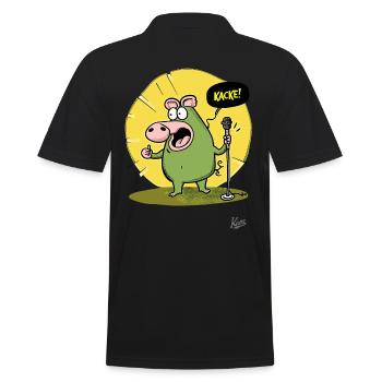 Drôle de cochon : Comédie et caca - Polo Homme - noir - Dos - Kai (181cm)