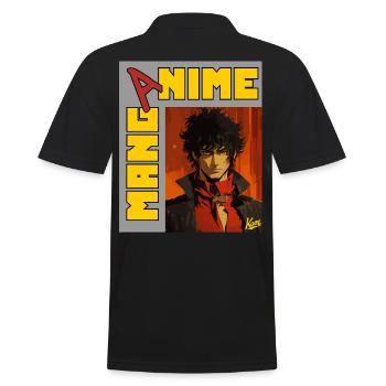 Anime manga : Le beau jeune seigneur - Polo Homme - noir - Dos - Kai (181cm)
