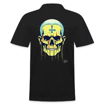 Un crâne de dessin animé cool - Polo Homme - noir - Dos - Kai (181cm)