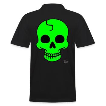 Crâne vert citron - Polo Homme - noir - Dos - Kai (181cm)