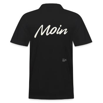 Moin: Designs for clothes with a twist! - Men's Polo Shirt - black - Back - Kai (181cm)