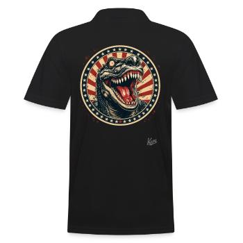 Patriotique Drapeau US Crocodile Lézard Monstre - Polo Homme - noir - Dos - Kai (181cm)