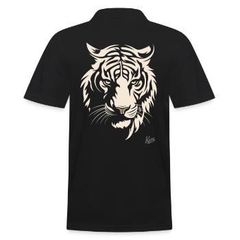 Oeil et tête du tigre - Polo Homme - noir - Dos - Kai (181cm)