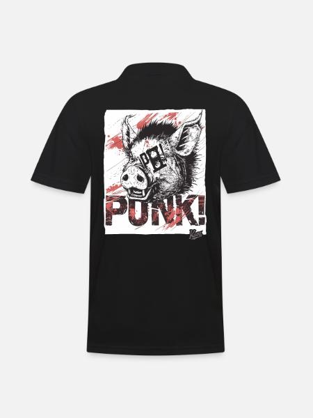 Angry Punk Pig - Men's Polo Shirt - black