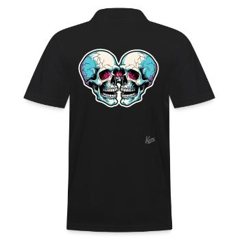 Laughing Cool Twin Skull Skull - Polo Homme - noir - Dos - Kai (181cm)