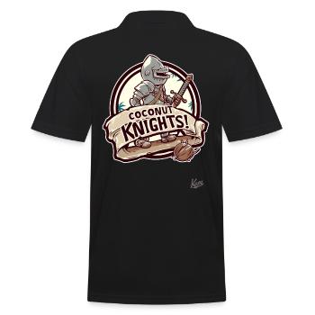 Coconut Knight - Men's Polo Shirt - black - Back - Kai (181cm)