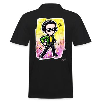The cool guy from movie - Men's Polo Shirt - black - Back - Kai (181cm)