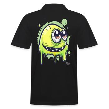 Drôle de monstre visqueux - Polo Homme - noir - Dos - Kai (181cm)