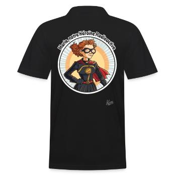 Marie, notre héroïne radioactive - Polo Homme - noir - Dos - Kai (181cm)
