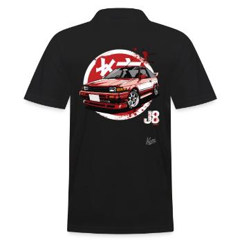 80s & 90s: Japanese sports car JDM tuning - Men's Polo Shirt - black - Back - Kai (181cm)