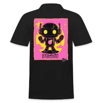Japanischer Super-Roboter: super Disco funk - Männer Poloshirt - Schwarz - Hinten - Kai (181cm)