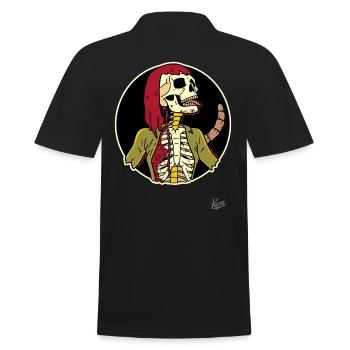 Super cool human as a skeleton scorpion - Men's Polo Shirt - black - Back - Kai (181cm)