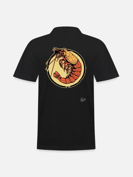 The shrimp: queen of crustaceans - Men's Polo Shirt - black