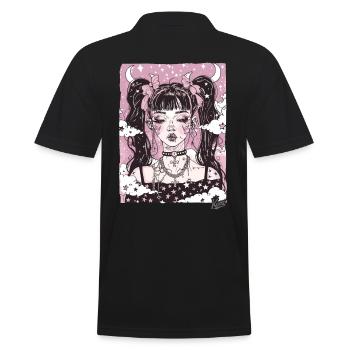 Beauté super cool : Grunge Emo Girl - Polo Homme - noir - Dos - Kai (181cm)