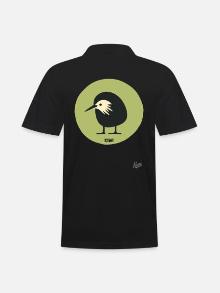 Abstract comic kiwi bird - Men's Polo Shirt - black