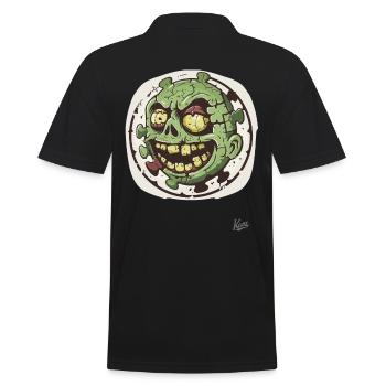 Stupide Drôle Zombie Puzzle Tête - Polo Homme - noir - Dos - Kai (181cm)