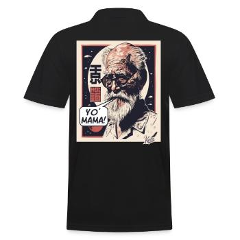Japanisches Mashup Freud's Psychologie Deine Mama - Männer Poloshirt - Schwarz - Hinten - Kai (181cm)
