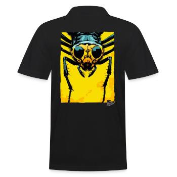 Monster-Ameise: Kleiner Riese - Männer Poloshirt - Schwarz - Hinten - Kai (181cm)