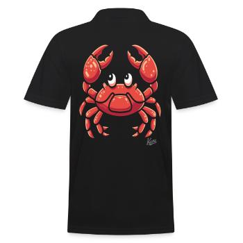 crabe de dessin animé drôle - Polo Homme - noir - Dos - Kai (181cm)