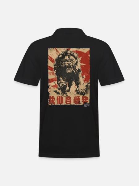 Propaganda Lion in Zion - Men's Polo Shirt - black