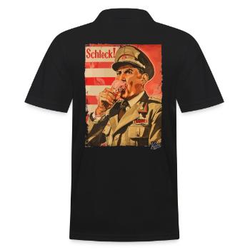 Eiscreme für den dummen Diktator – Schleck - Männer Poloshirt - Schwarz - Hinten - Kai (181cm)