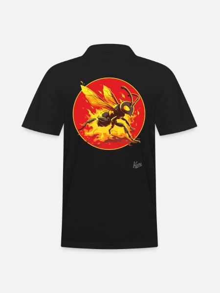 Burning Flying Ant - Men's Polo Shirt - black