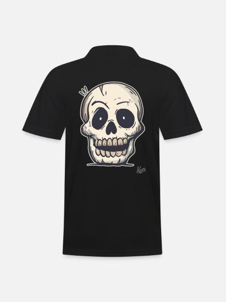 Funny Simple Skull - Men's Polo Shirt - black