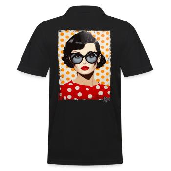 années 1950 Polka Dot Pop Art Femmes - Polo Homme - noir - Dos - Kai (181cm)