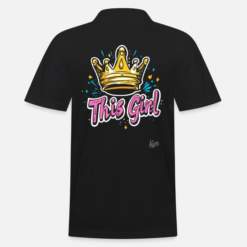 This queen with crown - Men's Polo Shirt - black