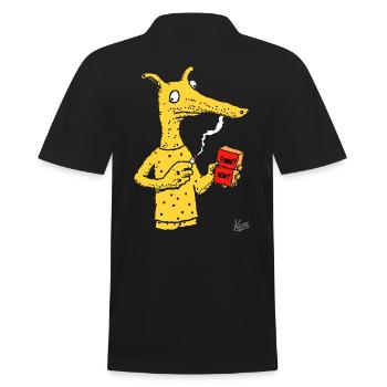 Créature fourmilier avec une brique - Polo Homme - noir - Dos - Kai (181cm)
