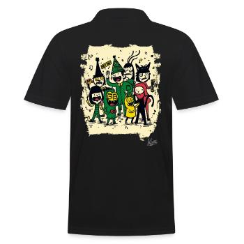 L’autre jour à la fête d’entreprise : Travail de bureau - Polo Homme - noir - Dos - Kai (181cm)