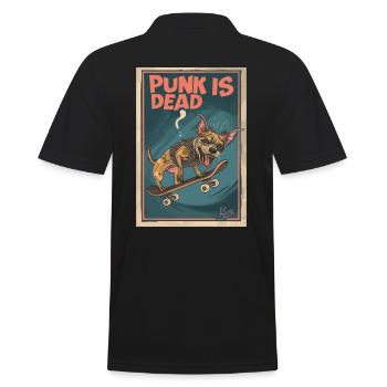Skateboard Zombie Dog : Punk est mort - Polo Homme - noir - Dos - Kai (181cm)