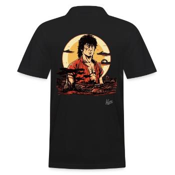 Japanese Action Hero: Martial Arts Master - Men's Polo Shirt - black - Back - Kai (181cm)