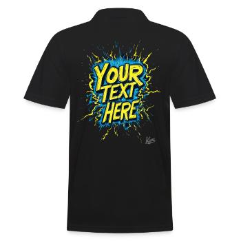 Your text Your style: Create your own design - Men's Polo Shirt - black - Back - Kai (181cm)