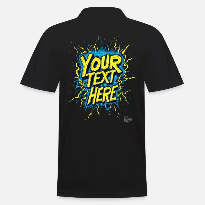 Dein Text Dein Style: Gestalte dein eigenes Design - Männer Poloshirt - Schwarz