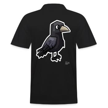 Strange Dark Raven - Men's Polo Shirt - black - Back - Kai (181cm)