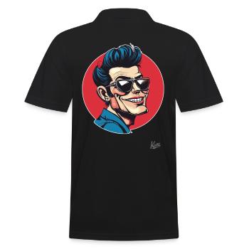 Type de musique rock de style rockabilly - Polo Homme - noir - Dos - Kai (181cm)