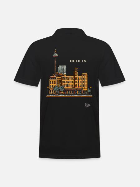 Pixel Berlin - Men's Polo Shirt - black