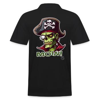 Le terrien pirate zombie dit Moin - Polo Homme - noir - Dos - Kai (181cm)