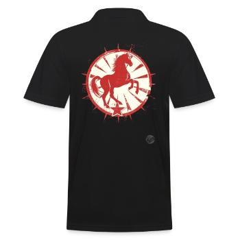 Solcialisme Propagande Cheval - Polo Homme - noir - Dos - Kai (181cm)