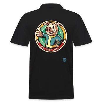 We Just Lost, The Outfall Pig avec le pouce levé ! - Polo Homme - noir - Dos - Kai (181cm)