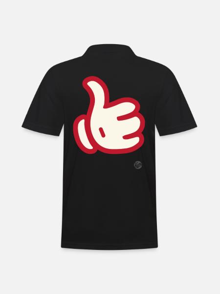 A big thumbs up - Men's Polo Shirt - black