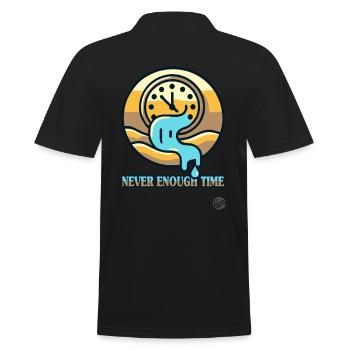 There's never enough time - Men's Polo Shirt - black - Back - Kai (181cm)