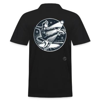 Boy skating in the spotlight - Men's Polo Shirt - black - Back - Kai (181cm)
